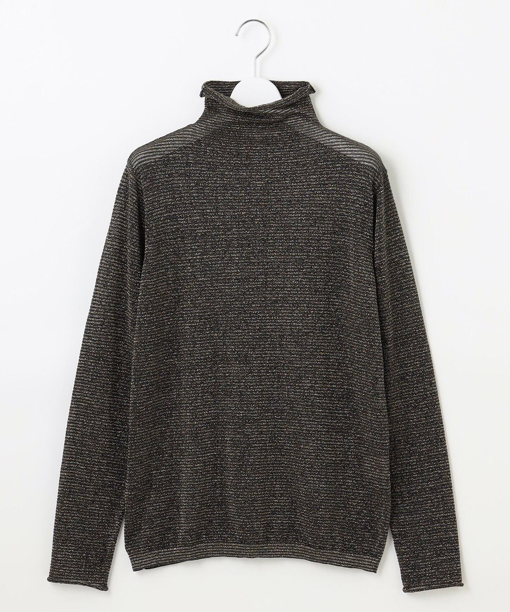 自由区 S 【洗える】ラメボーダー ニット 