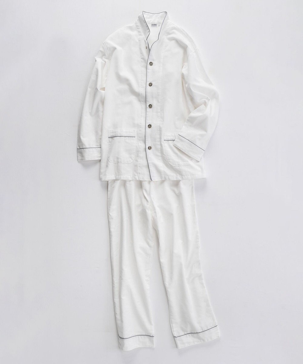 京和晒綿紗 【紗栄子さん愛用パジャマの色違い/UNISEX】ガーゼパジャマ 2重合わせ 白 
