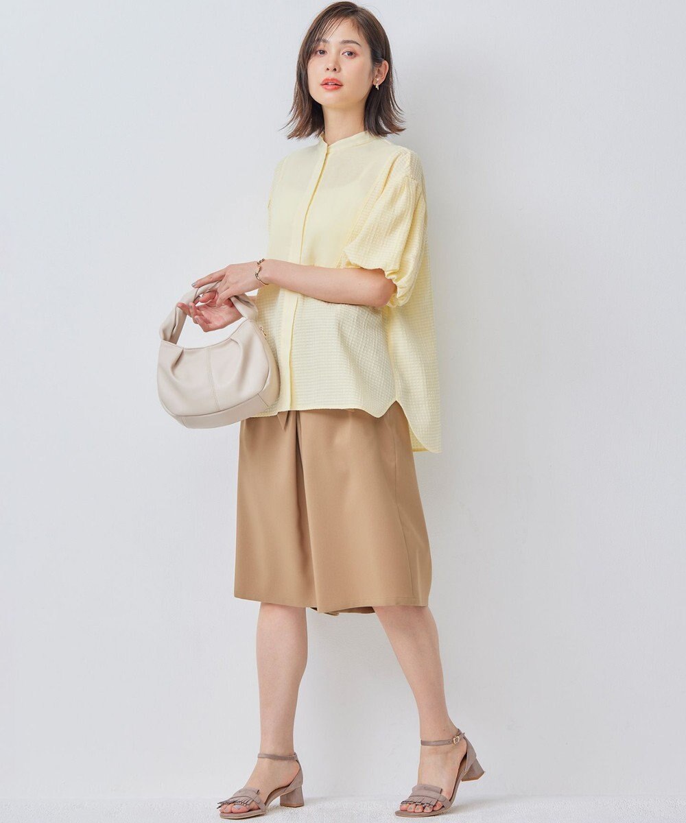 組曲 【WEB限定】ステッチストライプドビー ブラウス 