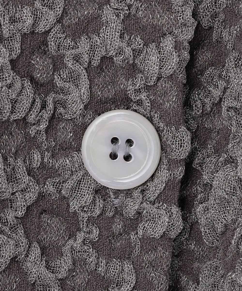 自由区 【カトリエムブーケ】Une forme bosselee ギャザーディテールボタンフロントプルオーバー 