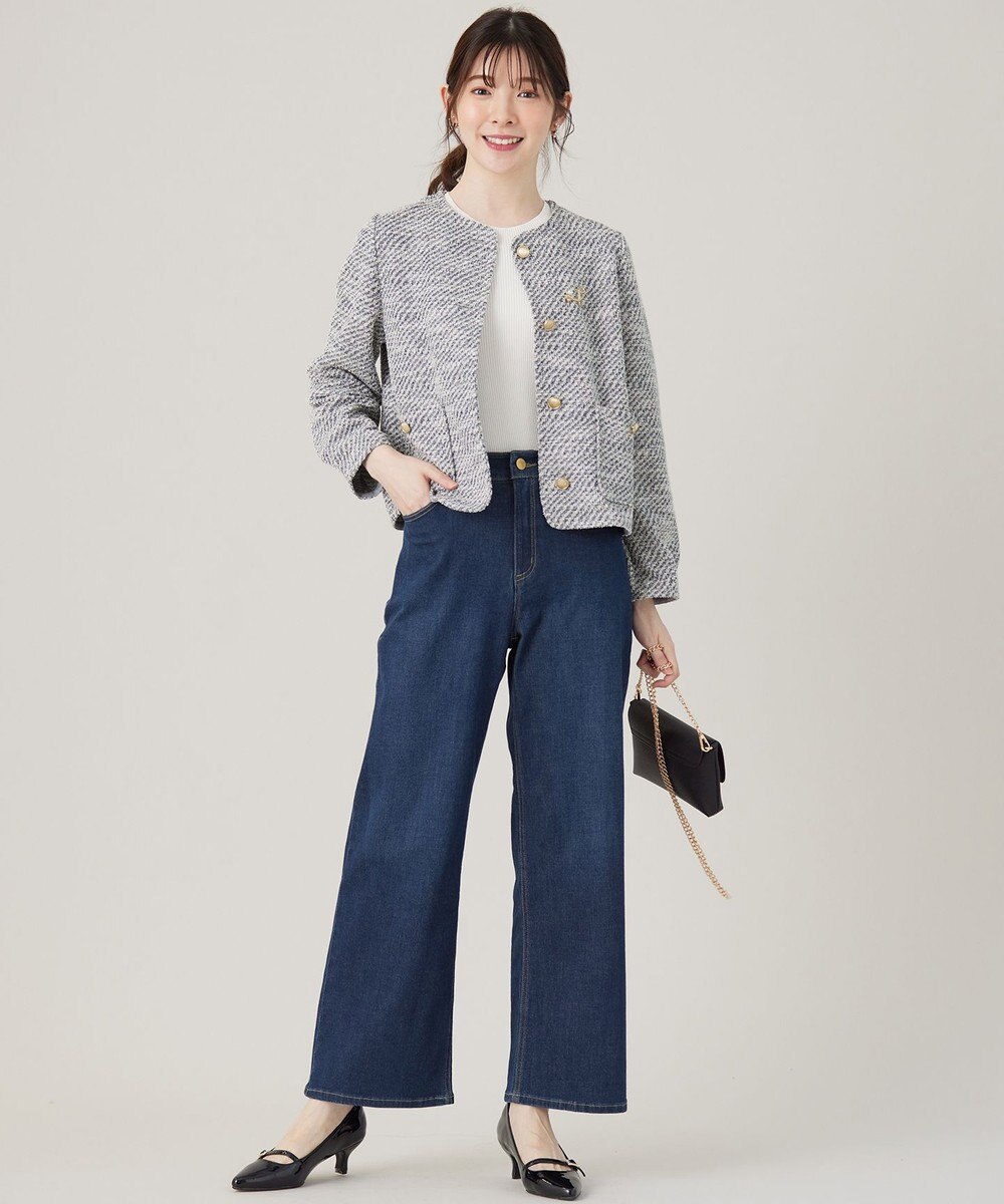 ANY SIS 【洗える】シアーディテール ニット 