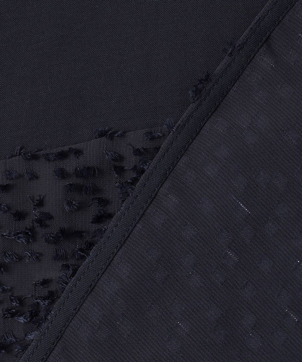 23区 カットジャカードコンビ シアー ブラウス 