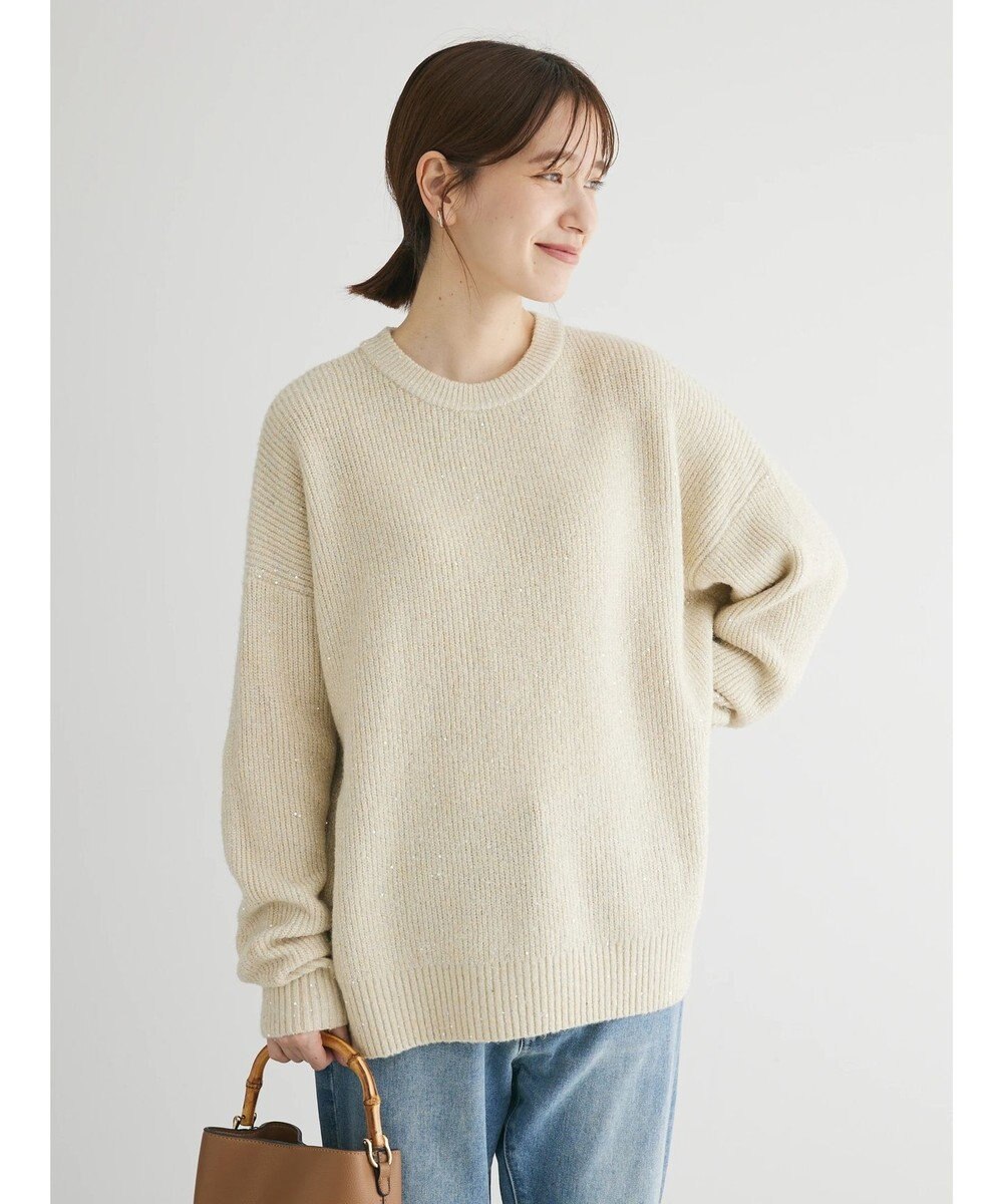 Green Parks ・Ｐｅｔｉｔ　Ｆｌｅｕｒ　ラメ＆スパンコールニット 