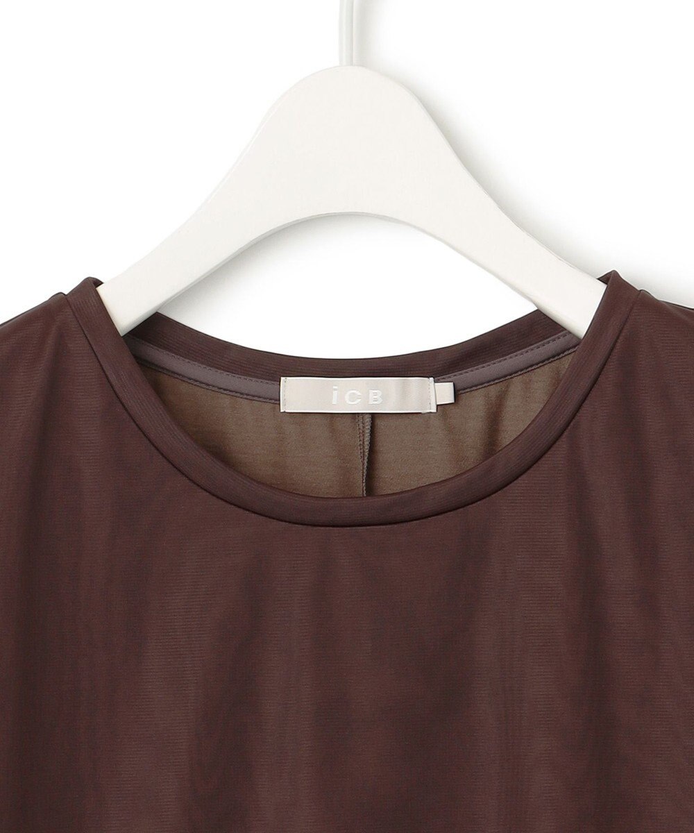 ICB L 【接触冷感・洗える】 チュールコンビ カットソー 