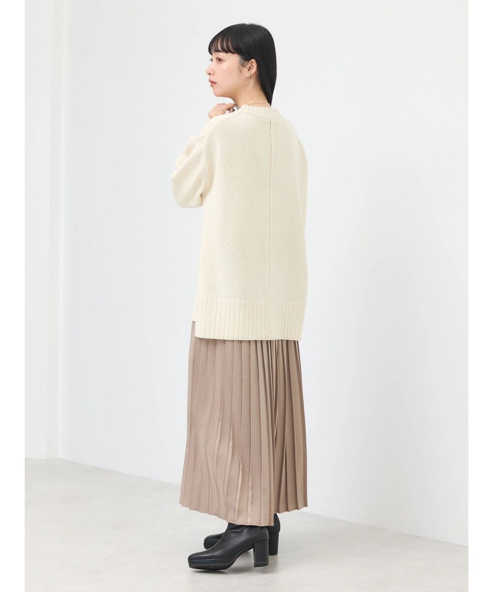 earth music&ecology ウォッシャブル脇スリットクルーネックプルオーバー 