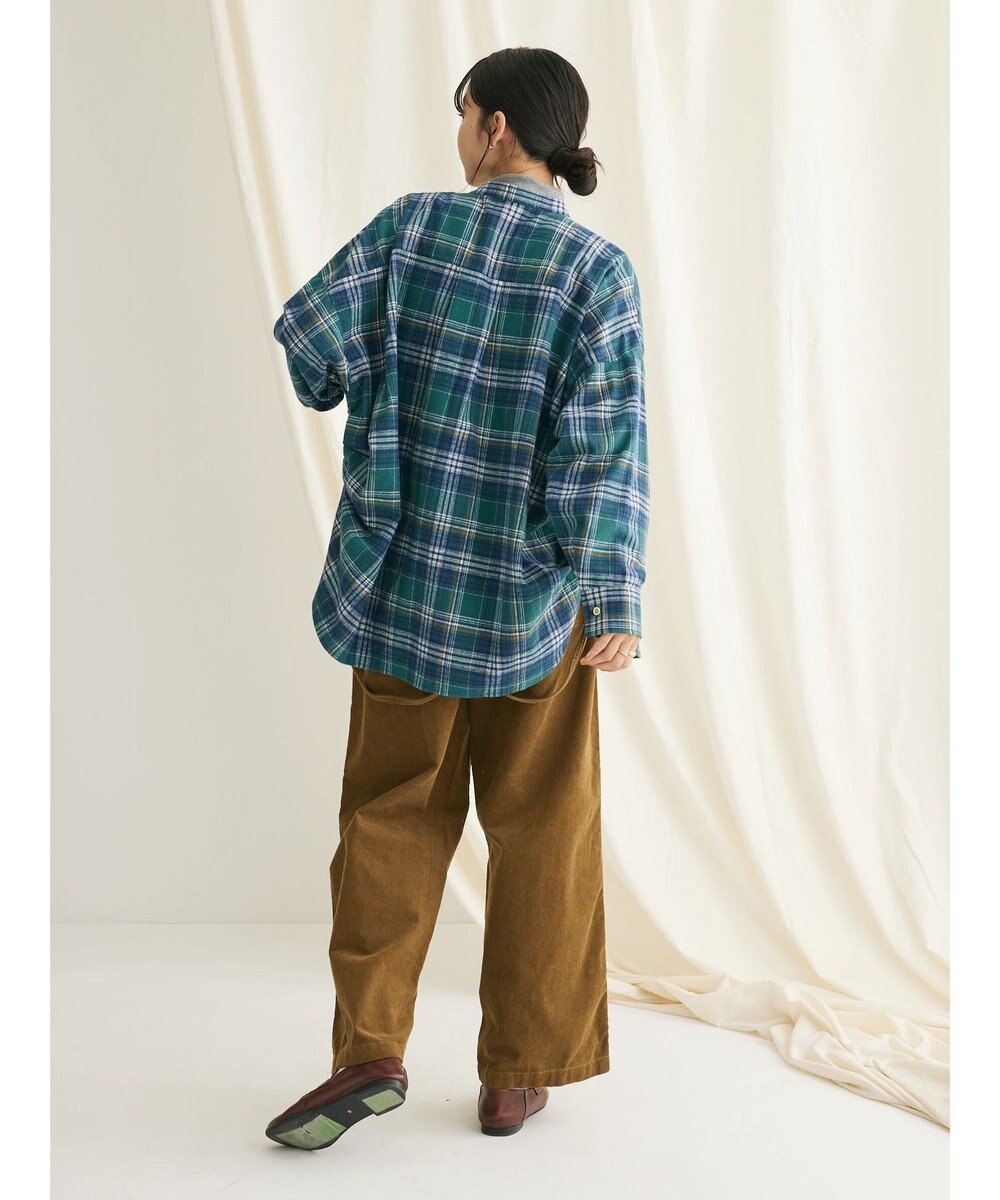 CRAFT STANDARD BOUTIQUE チェックバンドカラーサークルブラウス 