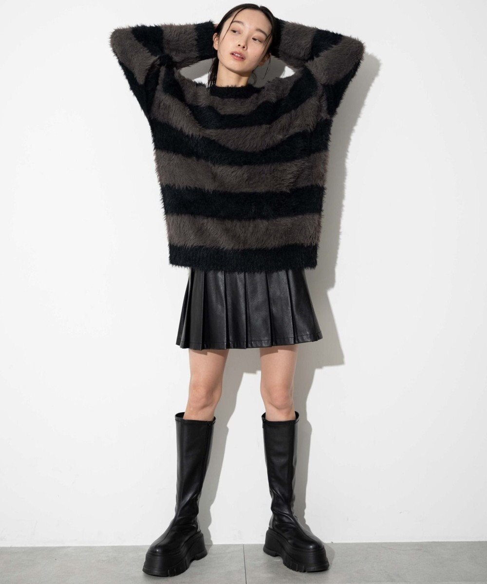 WEGO 【ユニセックスITEM着用】フェザーボーダープルオーバー 