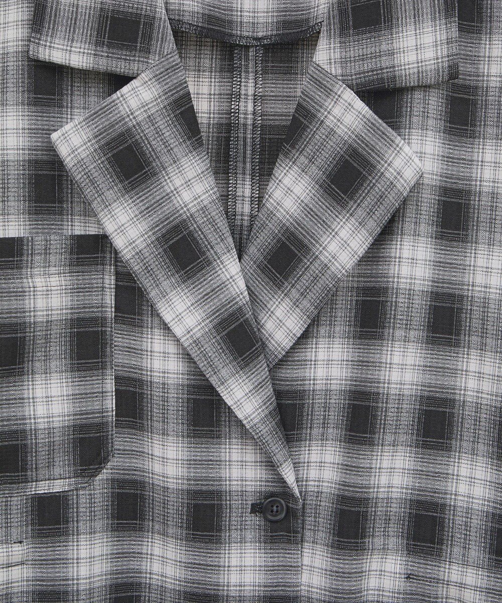 Green Parks チェック５分袖ジャケット 