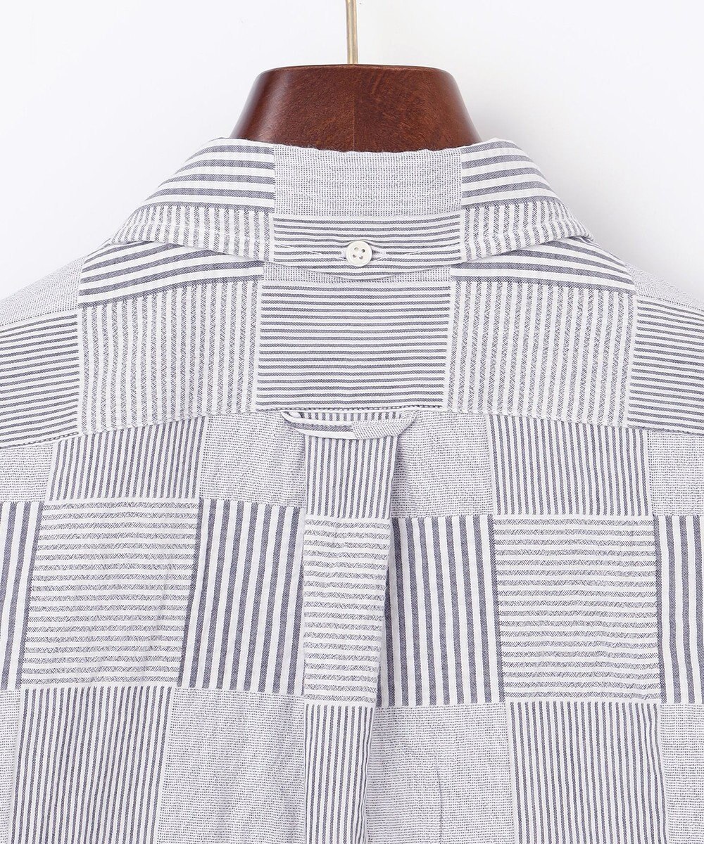 J.PRESS MEN 【クールマックス】サッカーパッチワーク シャツ 