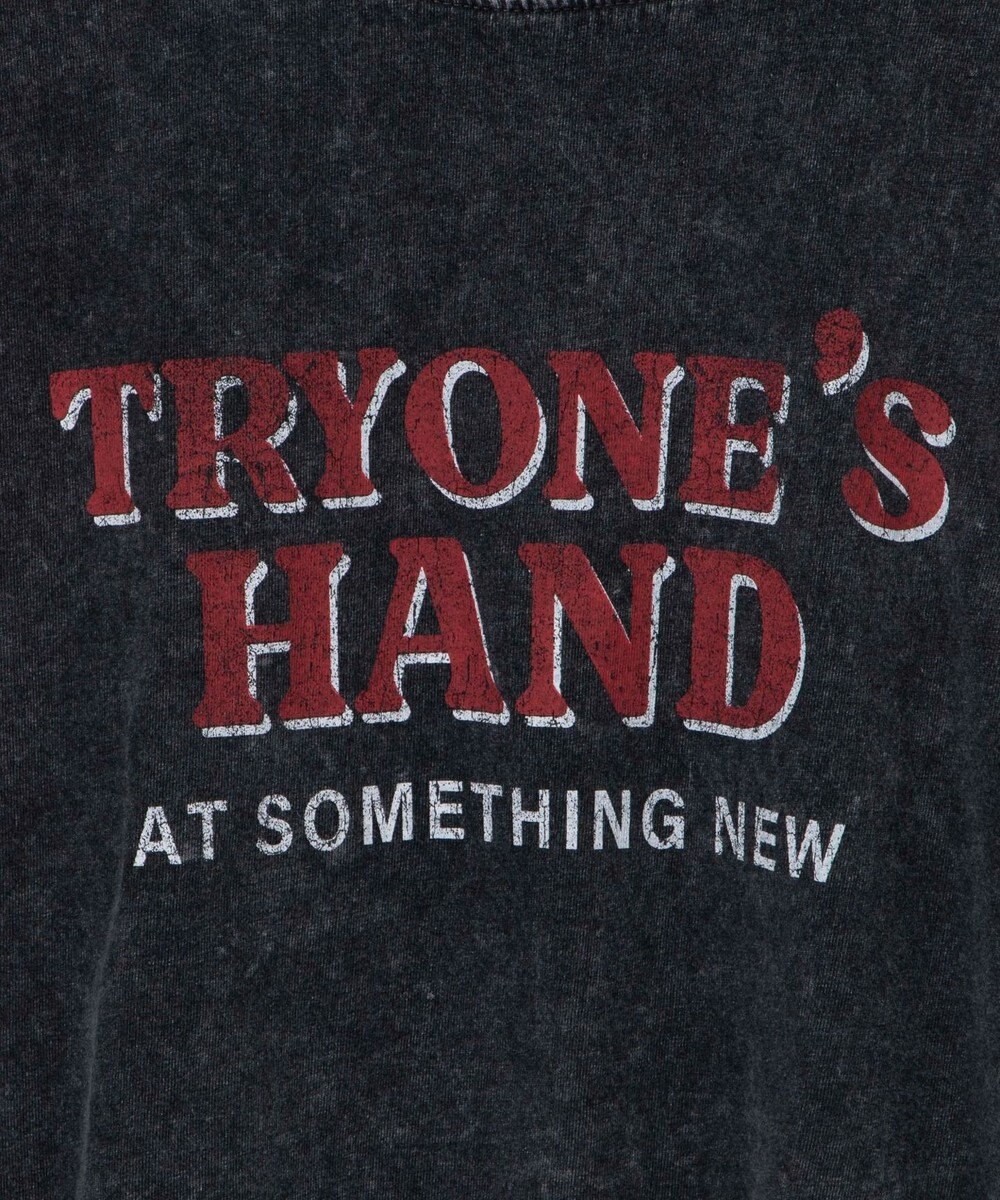 WEGO ヴィンテージウォッシュドロストデザインT 