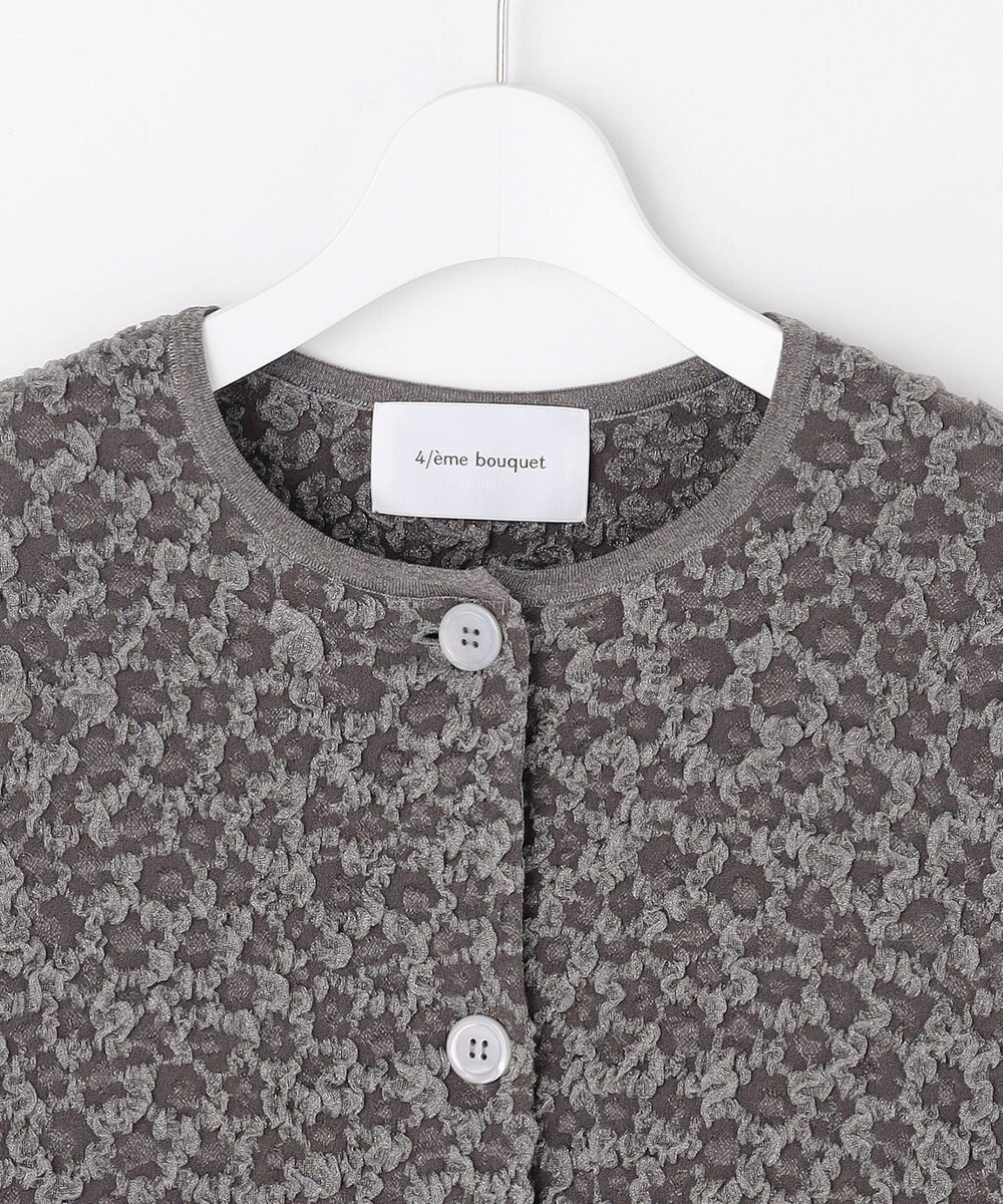 自由区 【カトリエムブーケ】Une forme bosselee ギャザーディテールボタンフロントプルオーバー 