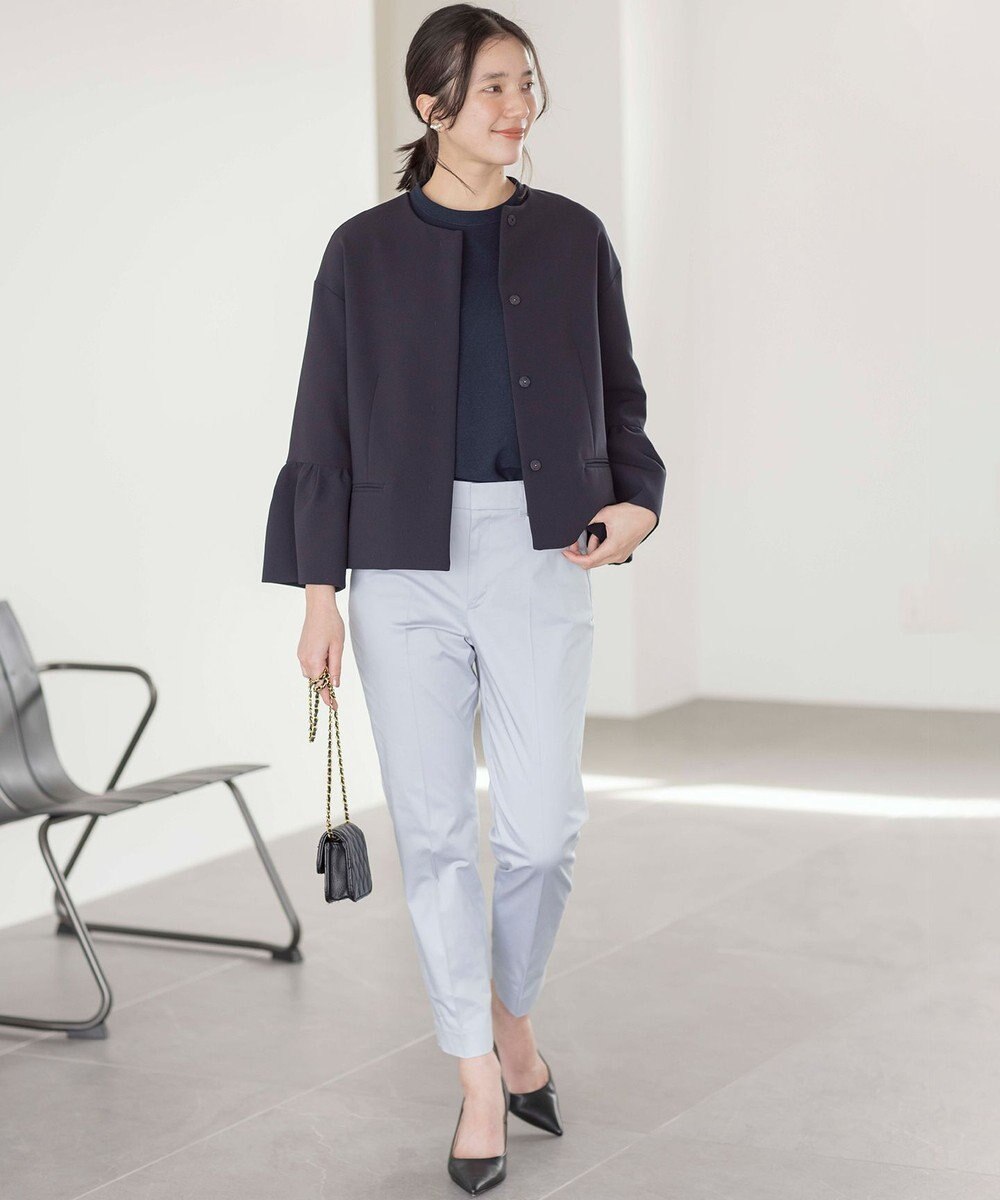 組曲 【UVケア・接触冷感】ライトアムンゼンジャージー袖フレア トップス 