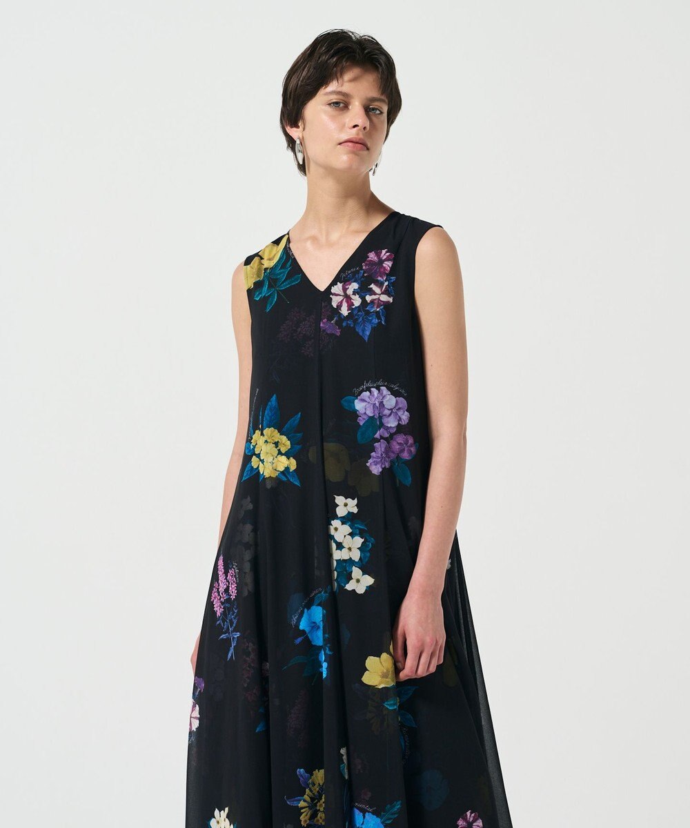 GRACE CONTINENTAL ボタニカルレイヤードワンピース 