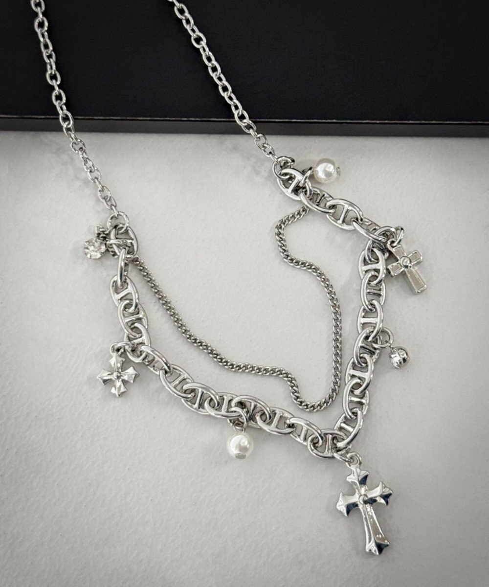 WEGO Lマルチチャームダブルネックレス 