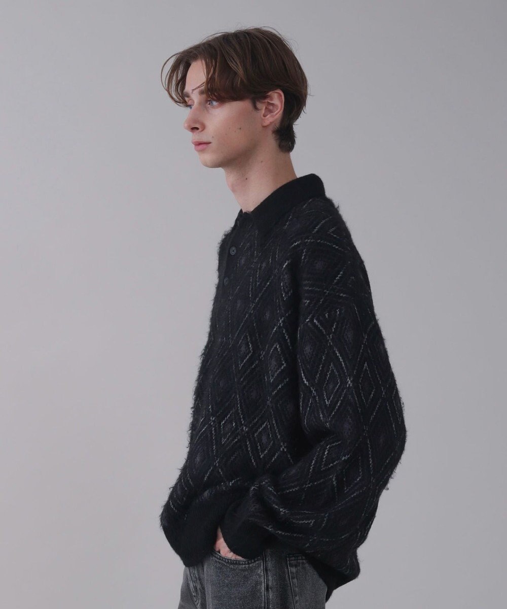 WEGO 【ユニセックス着用ITEM】アーガイルニットポロ 