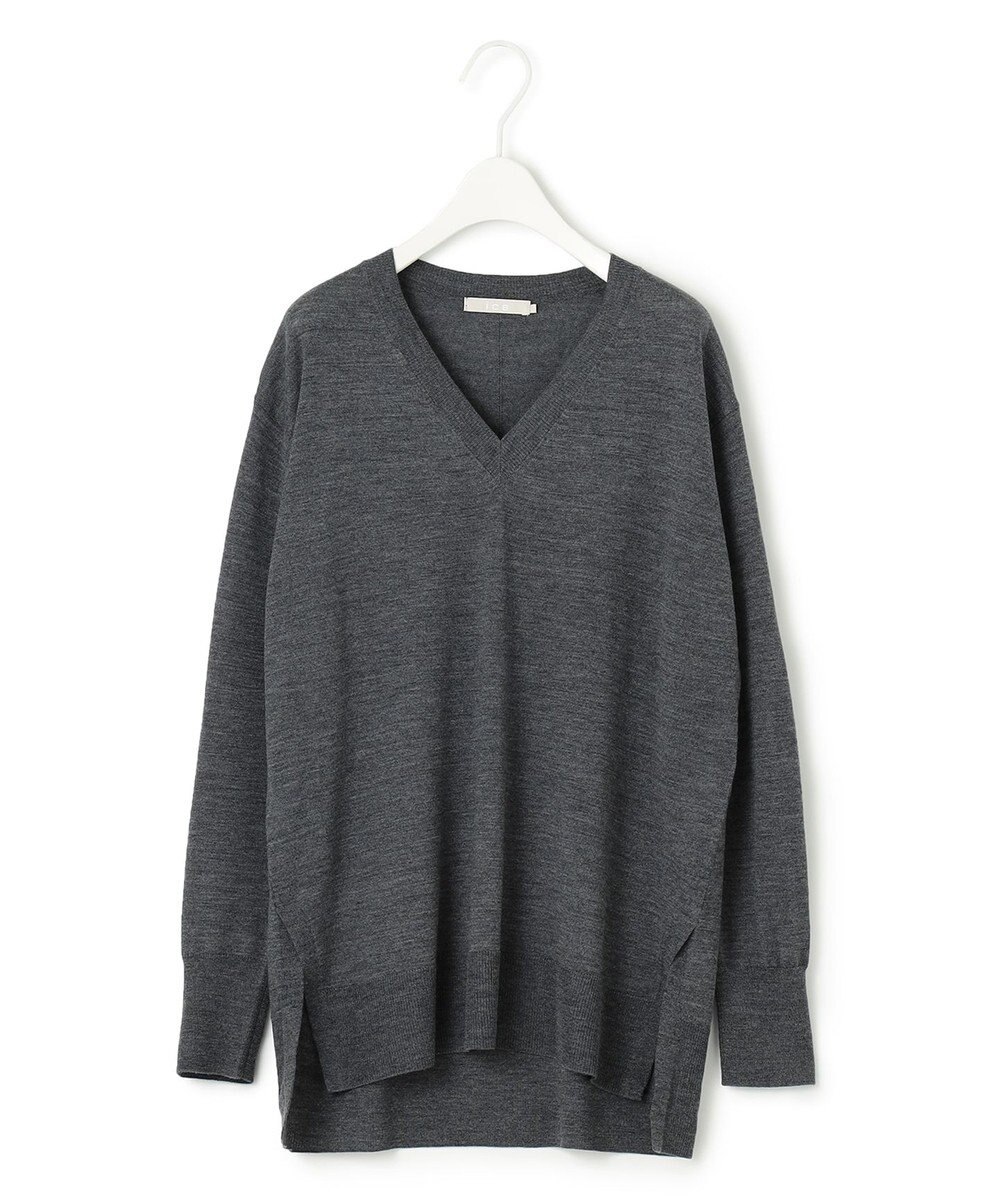 ICB 【洗える】 コンパクトウール Vネックプルオーバー 