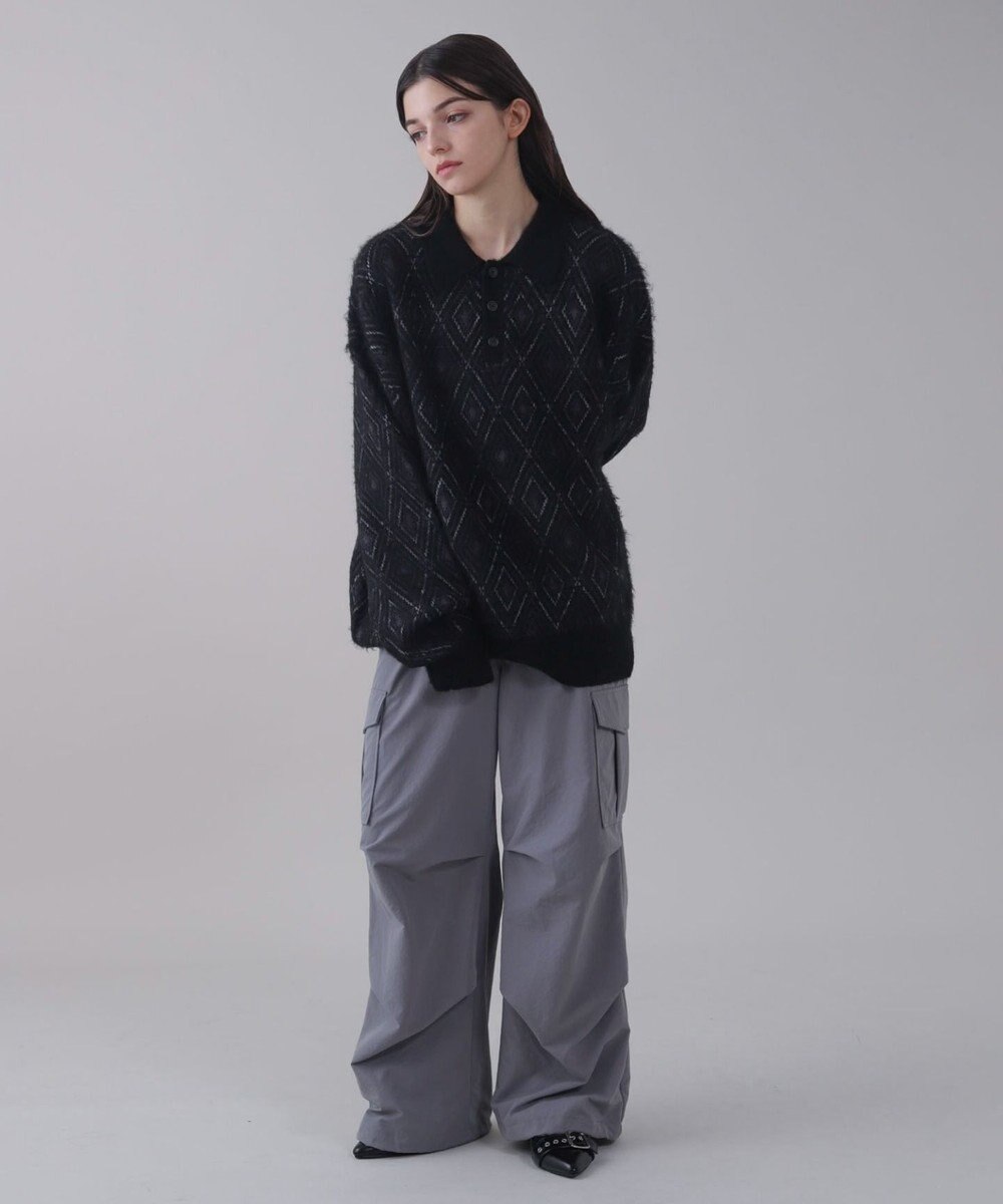 WEGO 【ユニセックス着用ITEM】アーガイルニットポロ 