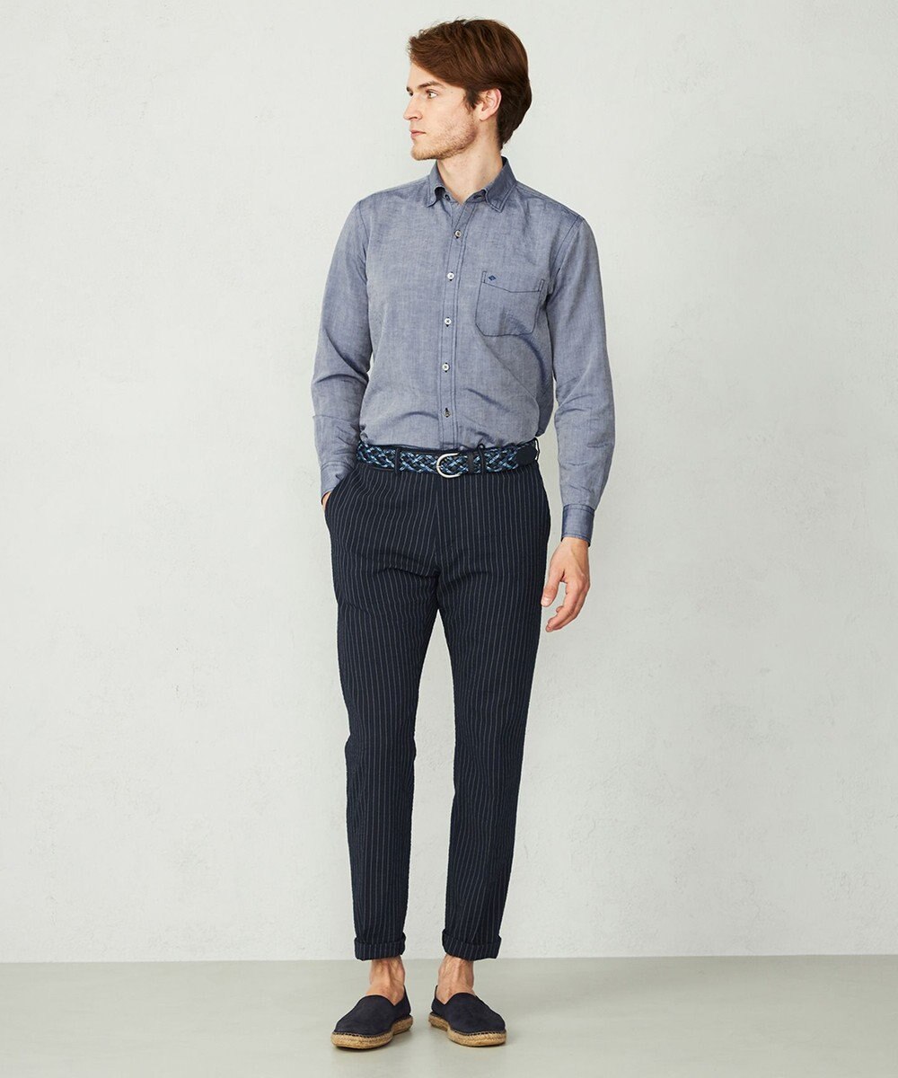 JOSEPH ABBOUD 【オーガニックコットン】リヨセルリネン シャツ 