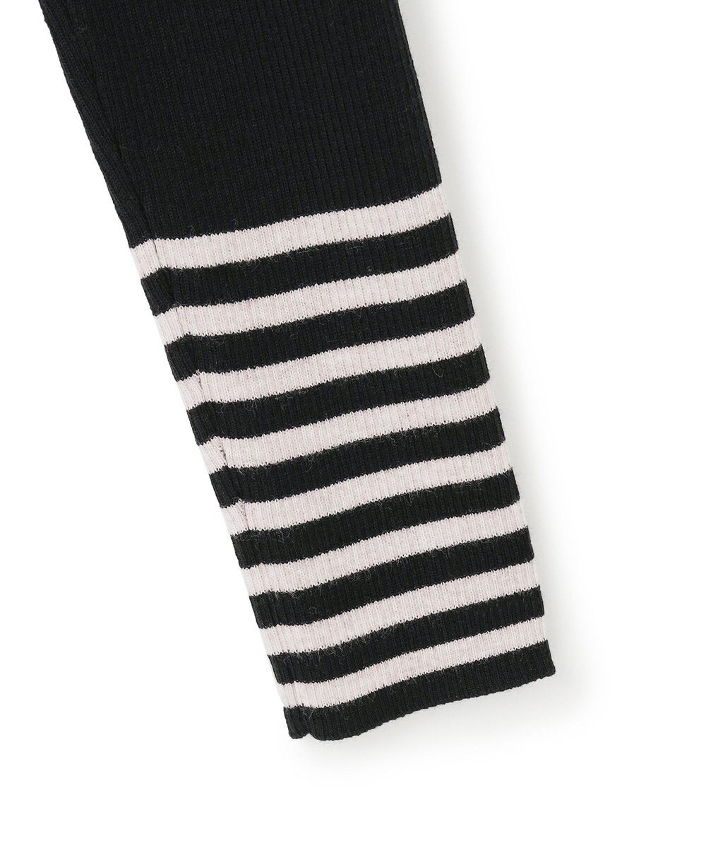 23区 L 【見上愛さん着用/VERY掲載/洗える】ウーステッドウール リブタートル ボーダー ニット 