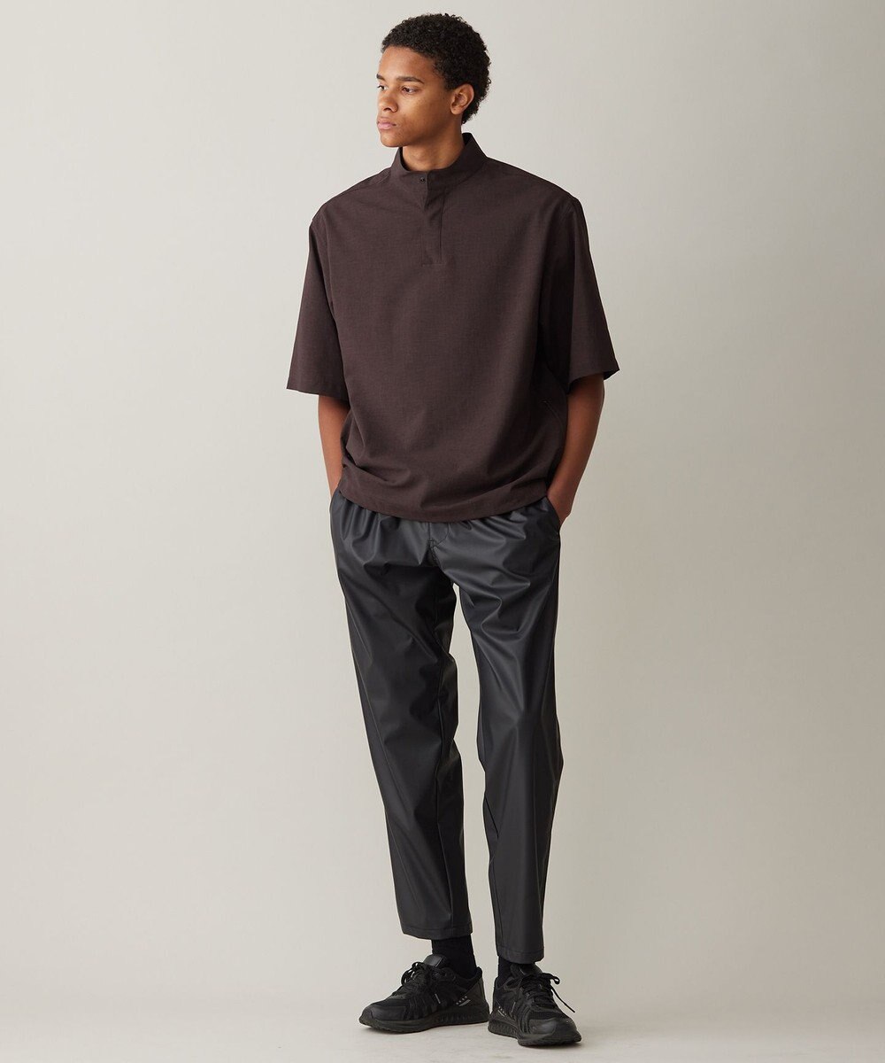 UNFILO MENS 【ストレッチ】レザーライク イージー テーパードパンツ [23年春夏商品] 