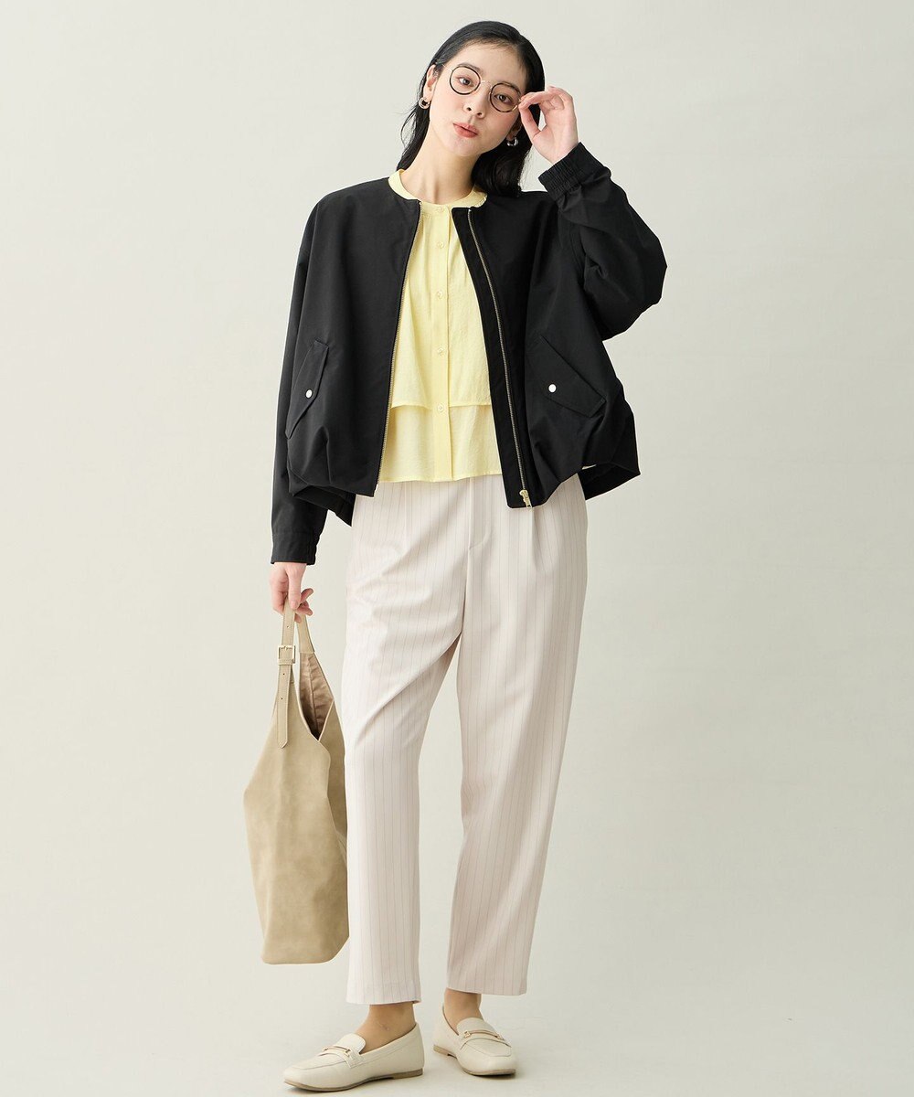 ANY L イージーケアライトストレッチテーパードパンツ 