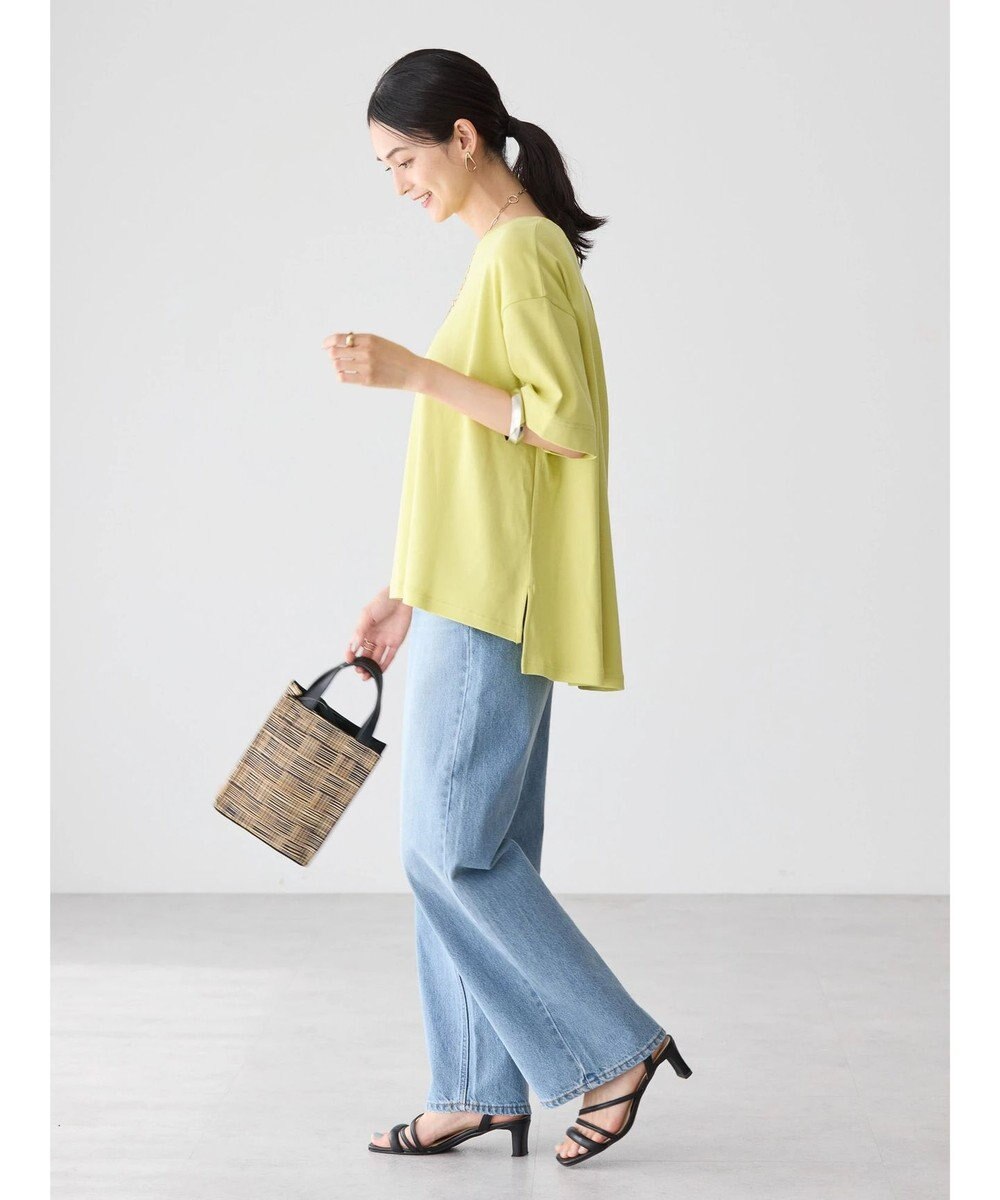 AMERICAN HOLIC 抗菌防臭＋接触冷感クルーネックカットプルオーバー 