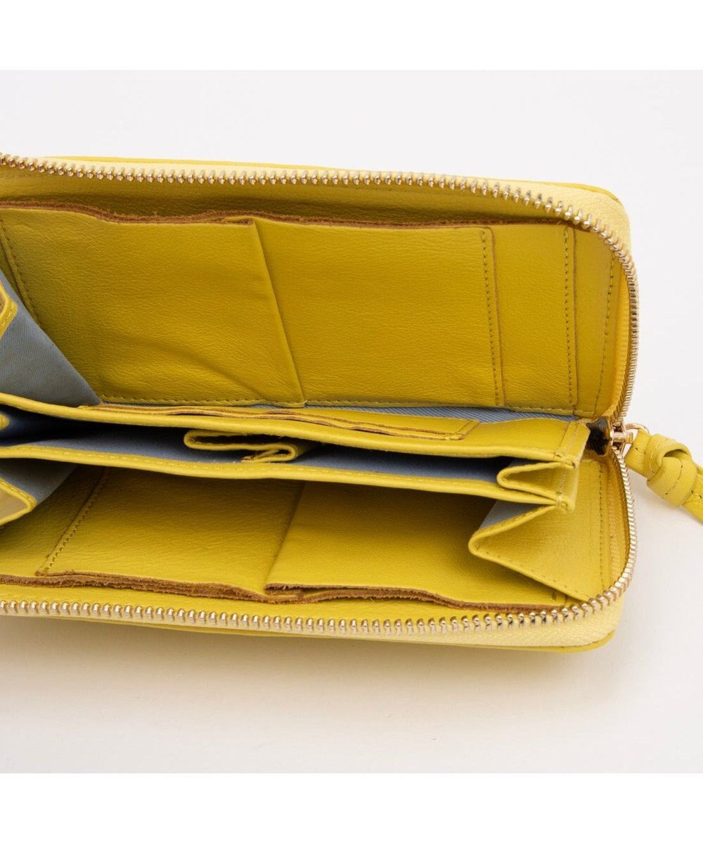 UNBILLION ペルケ perche / ドット型押しL字ロングストラップウォレット 