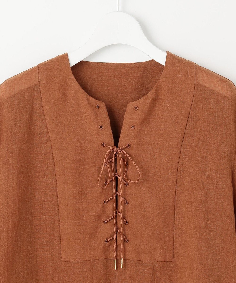 自由区 L 【カタログ掲載・接触冷感・洗える】ラミーローンプルオーバー ブラウス 