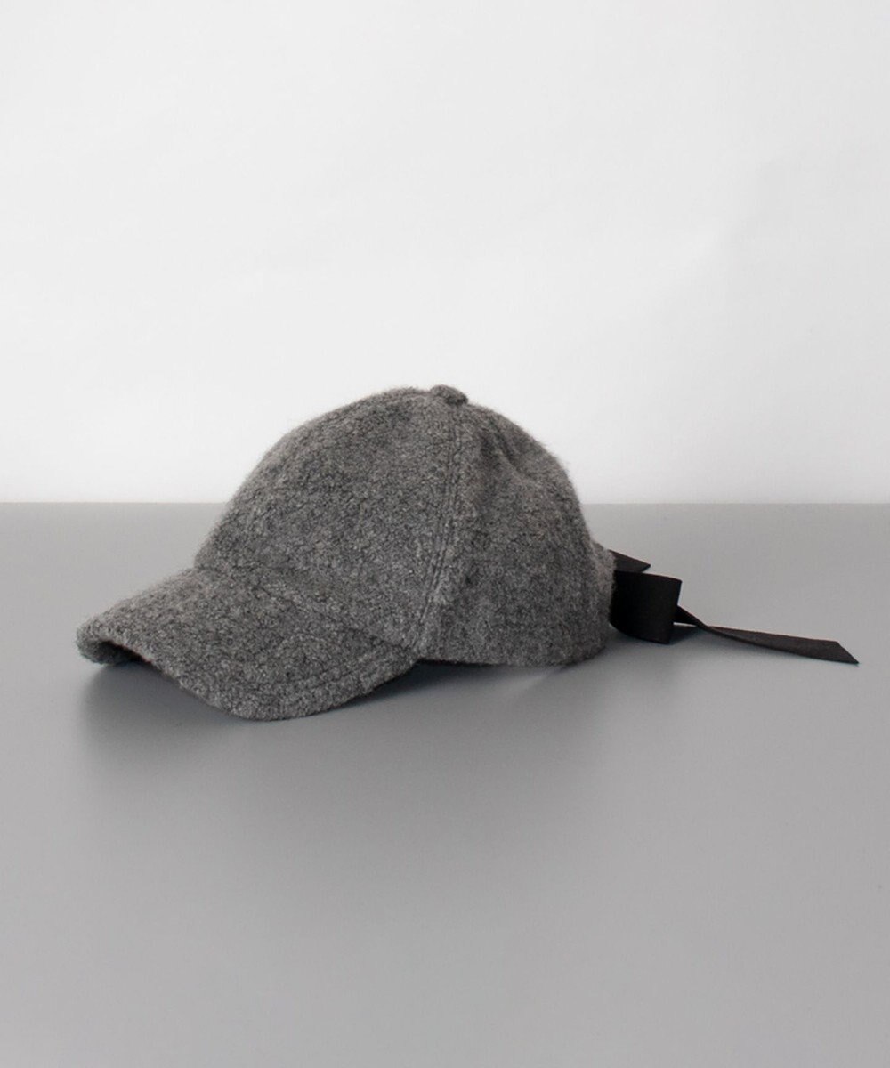 AURORA LANVIN en Bleu ランバン オン ブルー リボン付きボアキャップ 