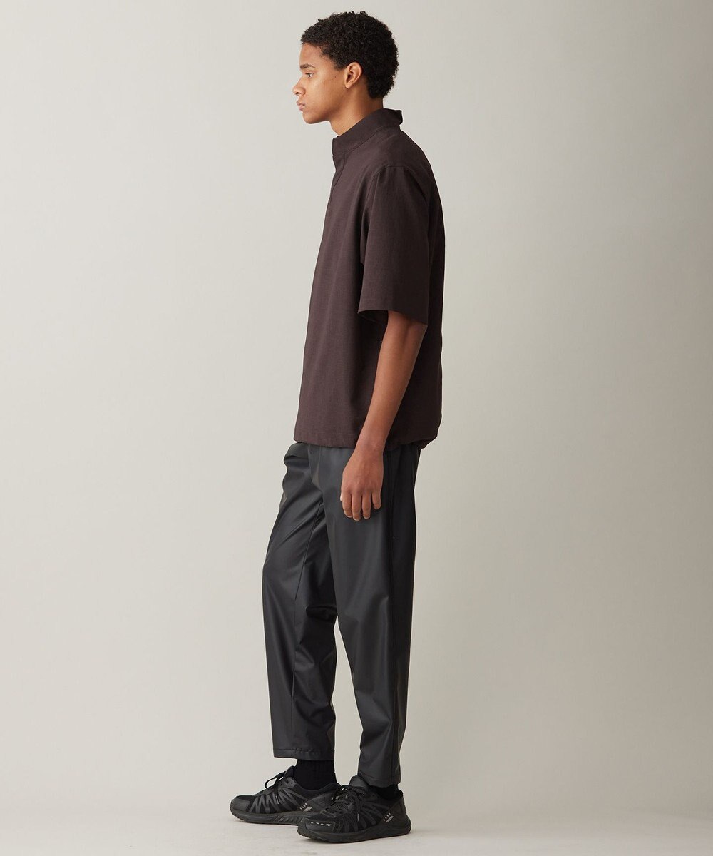 UNFILO MENS 【ストレッチ】レザーライク イージー テーパードパンツ [23年春夏商品] 