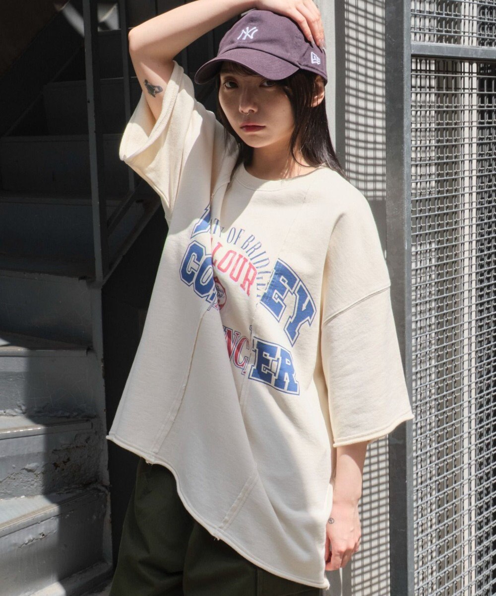 WEGO 【ユニセックス着用ITEM/MLサイズ展開】ドッキングカレッジスウェT（SS） 