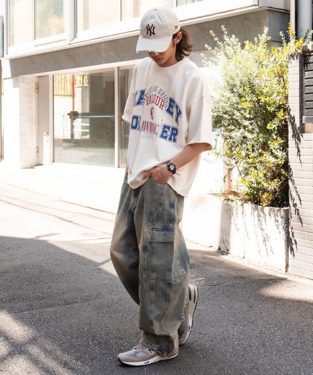 WEGO 【ユニセックス着用ITEM/MLサイズ展開】ドッキングカレッジスウェT（SS） 