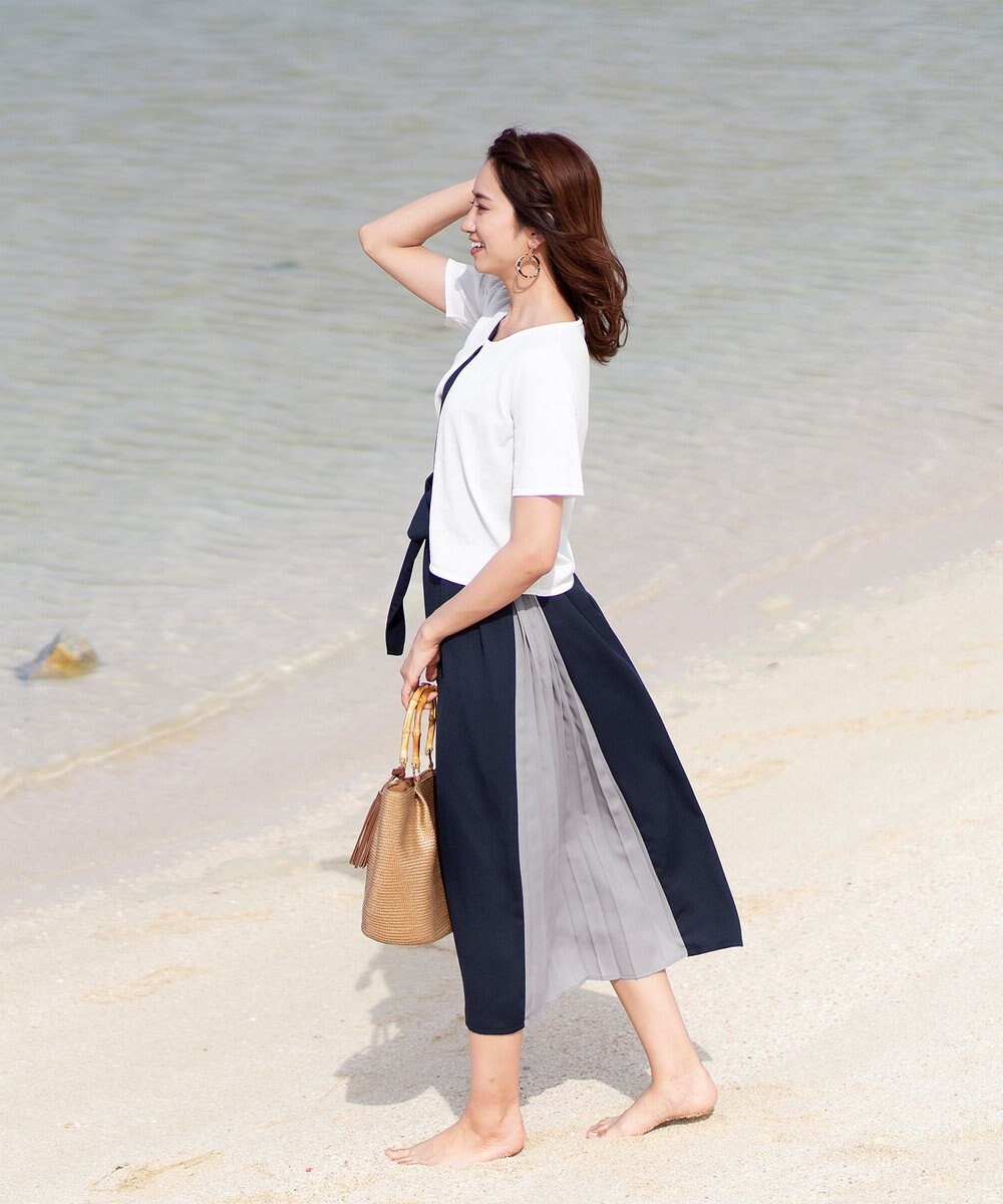 洗える 2way 体型カバーも叶うサイドプリーツワンピース Tiaclasseファッション通販 公式通販 オンワード クローゼット