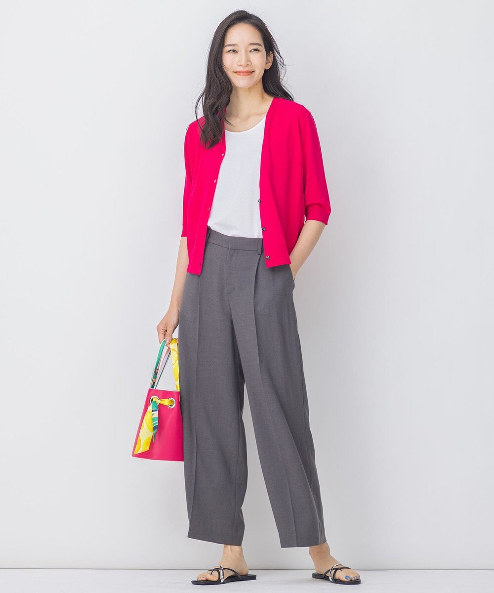 自由区 【イージーケア/セットアップ対応】サマーセットアップ ワイドパンツ 