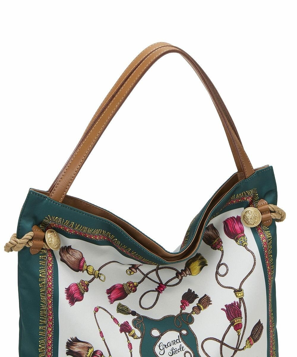 TOPKAPI 【TREASURE TOPKAPI】マイルドサテン スカーフ柄 トートバッグ 