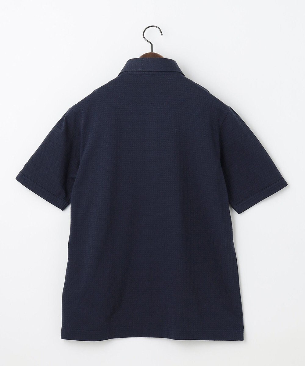 JOSEPH ABBOUD 【吸水速乾/上質感】千鳥サッカーポロシャツ 