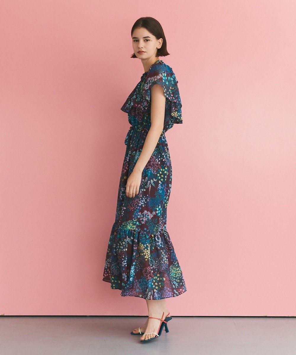 GRACE CONTINENTAL ボタニカルプリントワンピース 