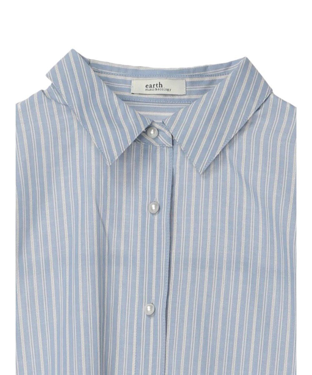 earth music&ecology パールボタンオーバーシャツ 