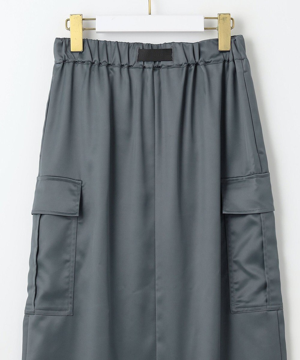 ANY SIS 【WEB・一部店舗限定】サテンカーゴ スカート 
