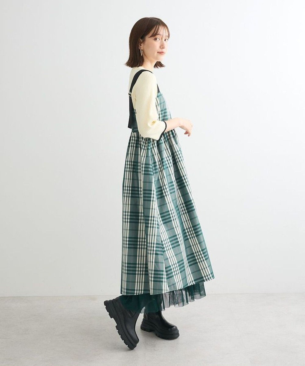 Green Parks ・ＳＵＧＡＲ　ＳＰＯＯＮ　チェックギャザーワンピース 