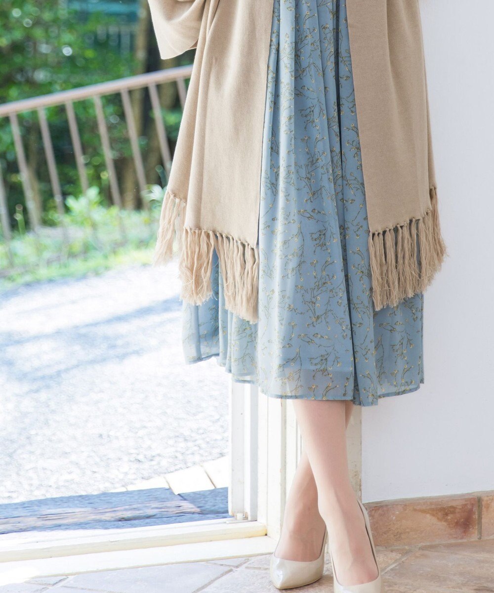 Tiaclasse 【洗える】ストール風カーディガン 