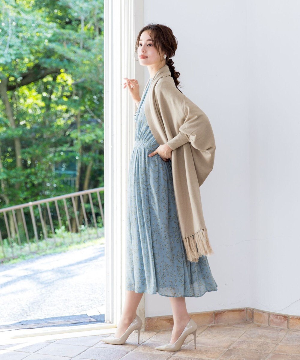 Tiaclasse 【洗える】ストール風カーディガン 