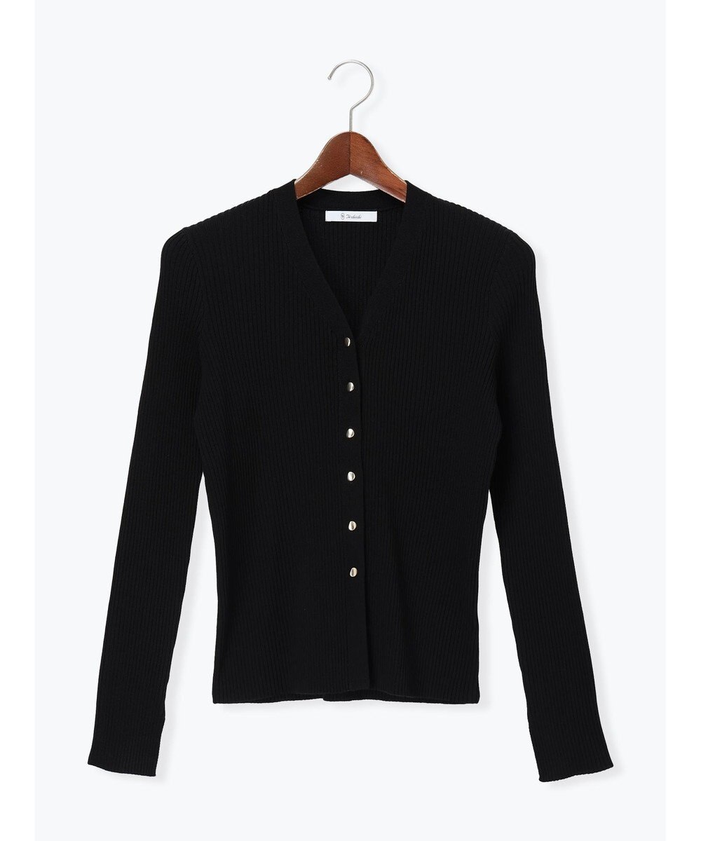 Te chichi リブVネックカーディガン 