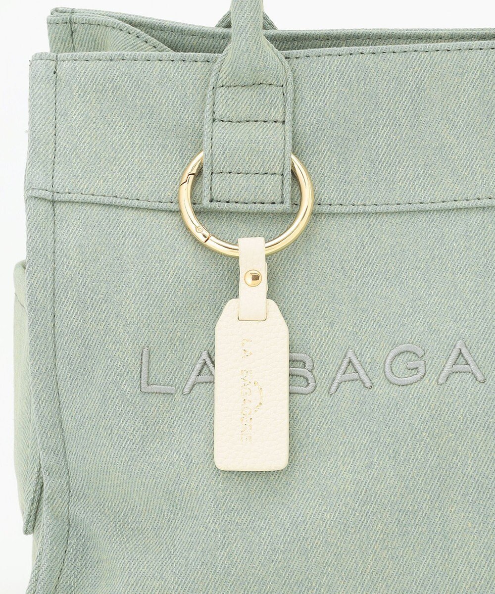LA BAGAGERIE チャーム付きデニムバッグ Sサイズ 