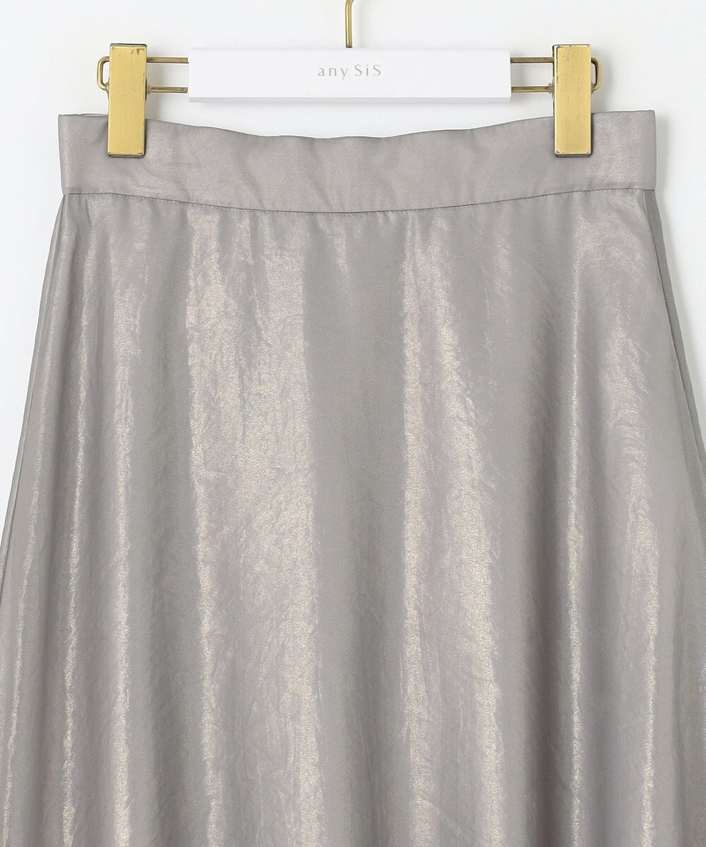 ANY SIS 箔ヴィンテージライクシフォン スカート 
