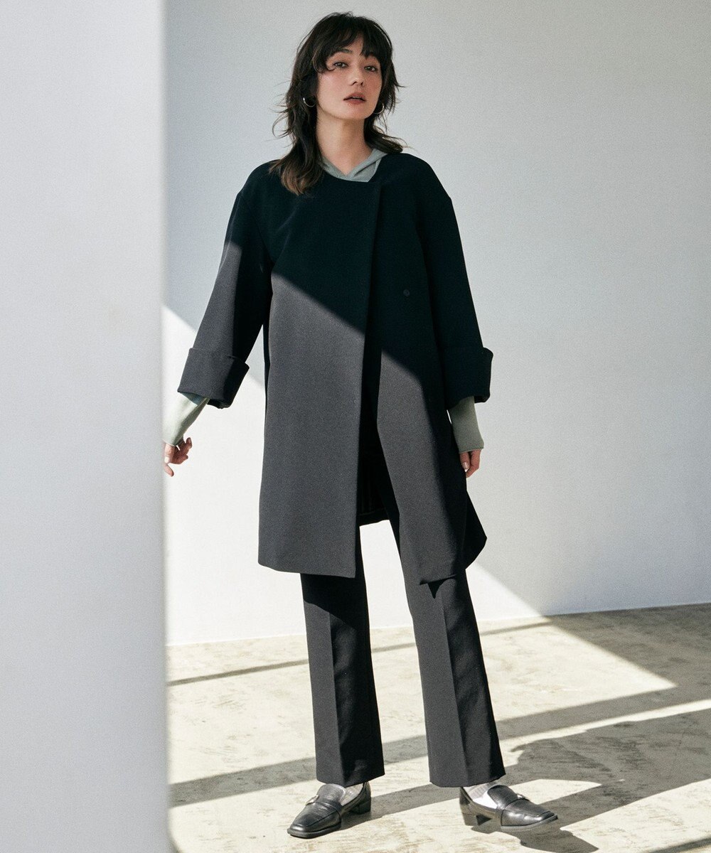 ICB 【洗える】TaPeダブルクロス セミフレアパンツ 