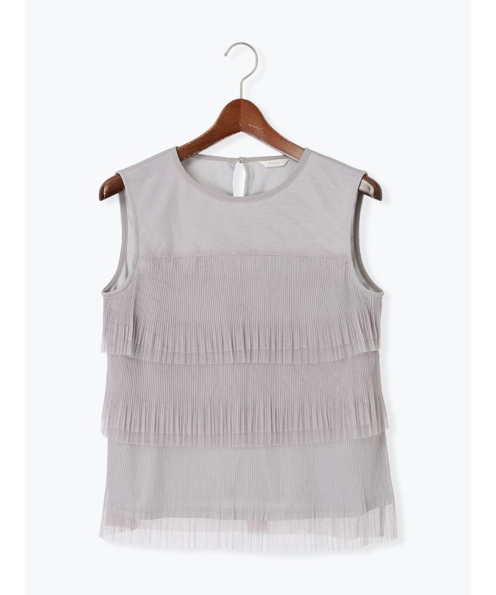 Te chichi ティアードチュールプリーツブラウス 