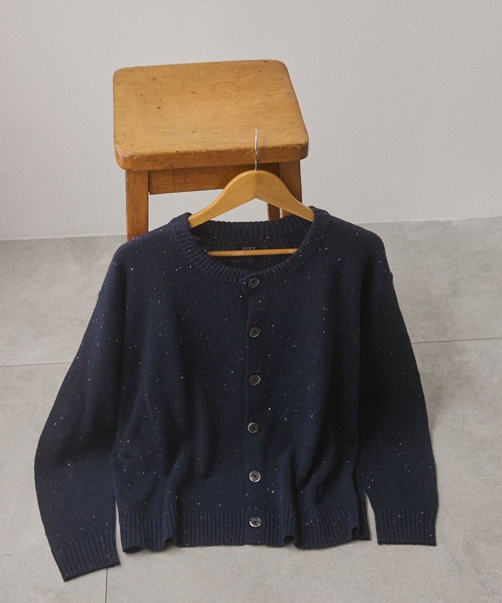WEGO ネップクルーネックカーディガン 