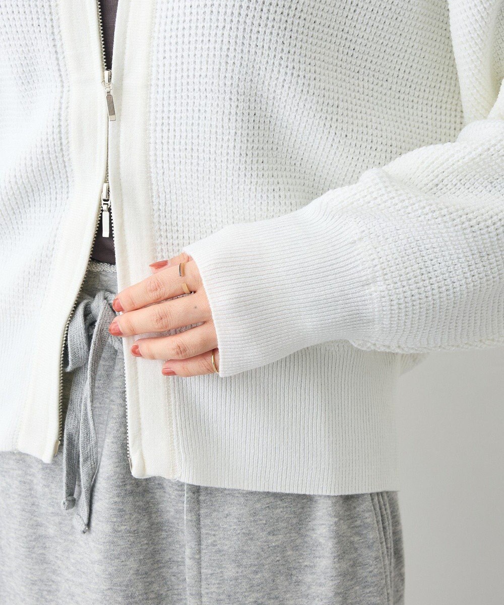 CRAFT STANDARD BOUTIQUE ワッフルニットジップカーディガン 