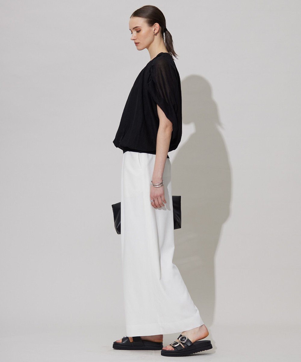 ICB L 【洗える】アセテートペーパーハイゲージ プルオーバーニット 